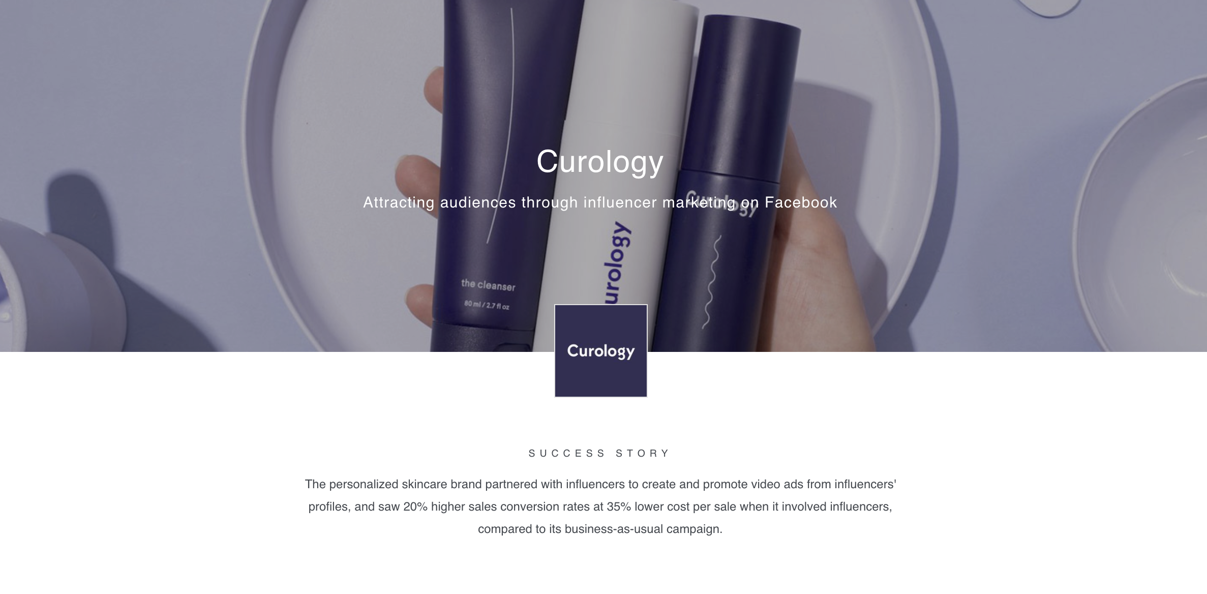 Curology Facebook Campaign